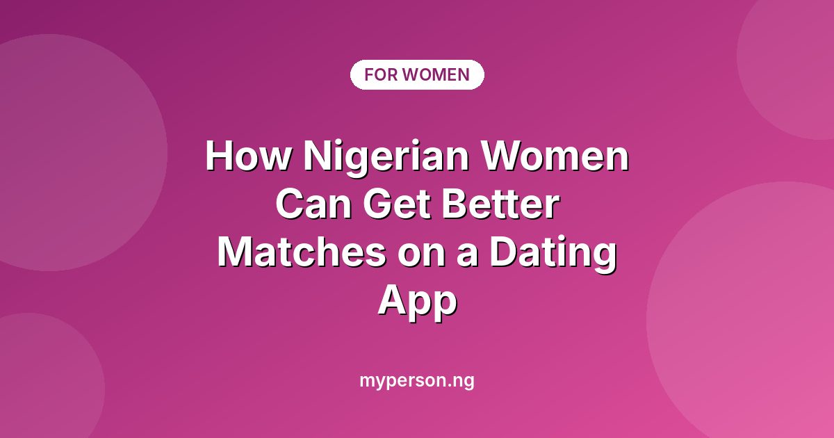 Smiling Nigerian woman holding her phone with a dating profile open
